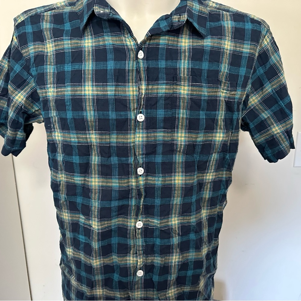 Men’s Columbia short sleeve plaid woven shirt #AM1238